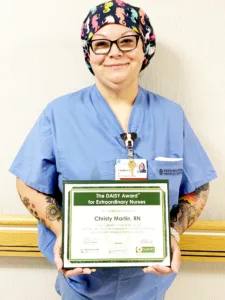 Christy Martin chosen as DAISY Award Winner at SRMC